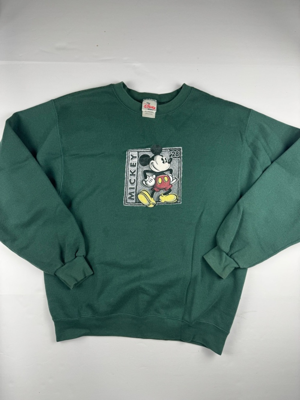 Vintage Disney Dark Green Mickey Mouse Crewneck Sweatshirt